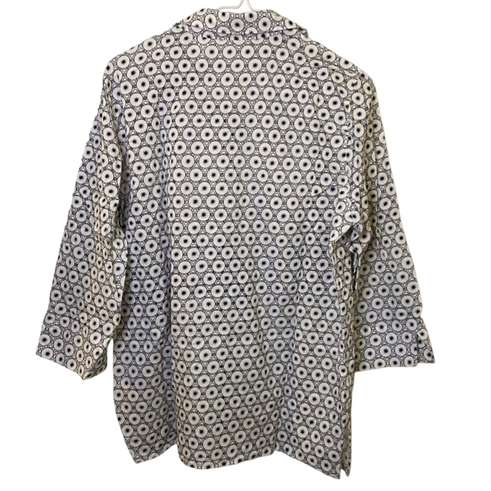 Alfred Dunner Eyelet Detail Button Front Cotton Shirt - Picture 4 of 12
